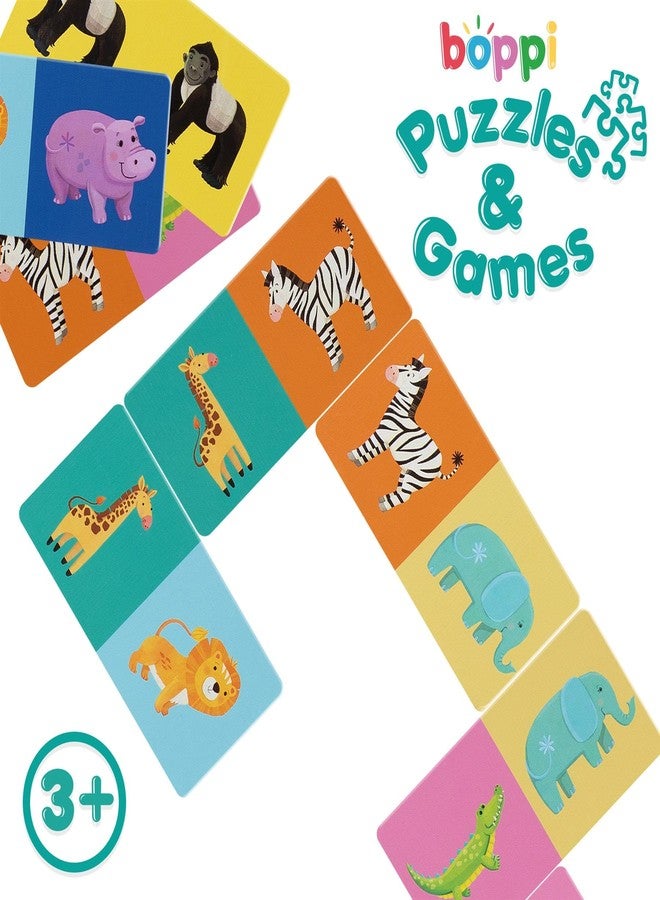 boppi Dominoes Set Picture Game for Toddlers - Colourful Wildlife Animal Themed Montessori/STEM Dominoes for Children - Games for 3 Year Olds and Up - Image 4